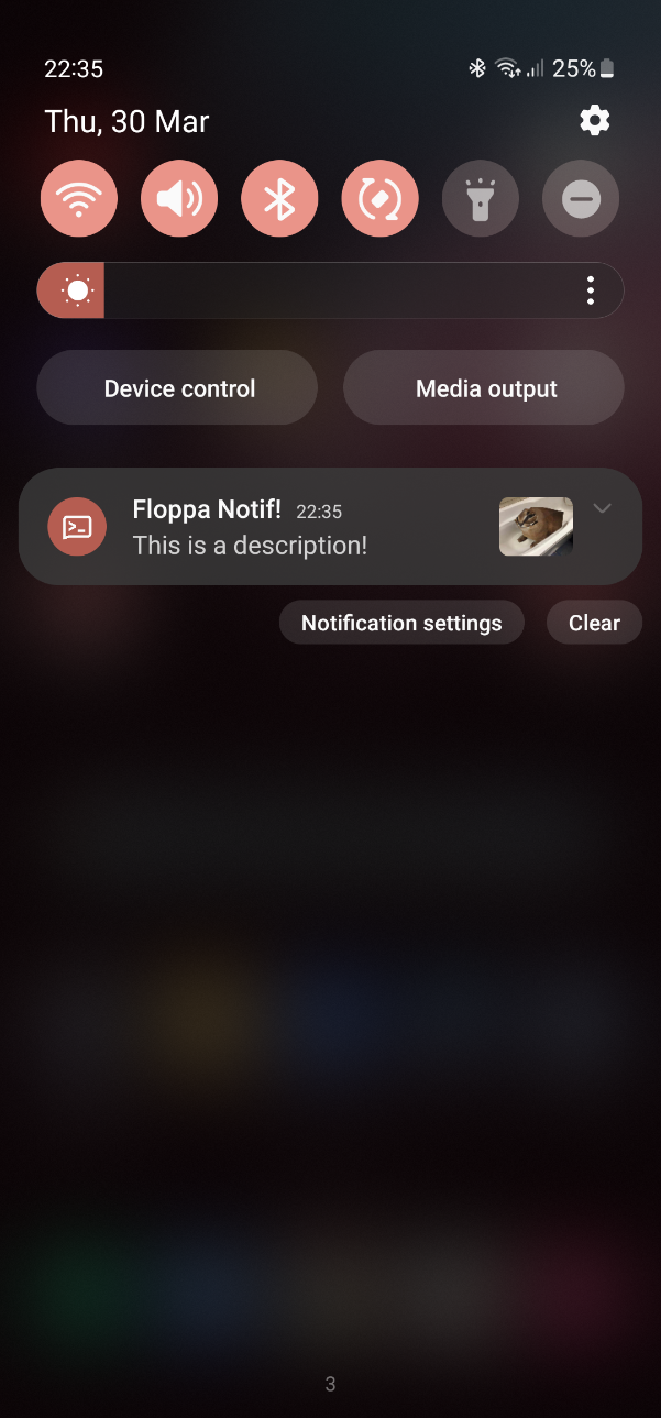 Android Device Icon Notification Example